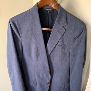 Banana Republic Sports Coat Blue/Light Blue Stripe
